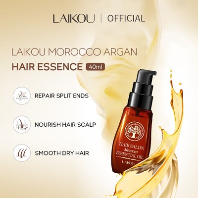 Tinh dầu dưỡng tóc LAIKOU argan ma rốc phục hồi tóc thẳng và xoăn hiệu quả
