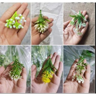Cụm cỏ điểm cỏ nhựa 1 ký trộn nhiều mẫu