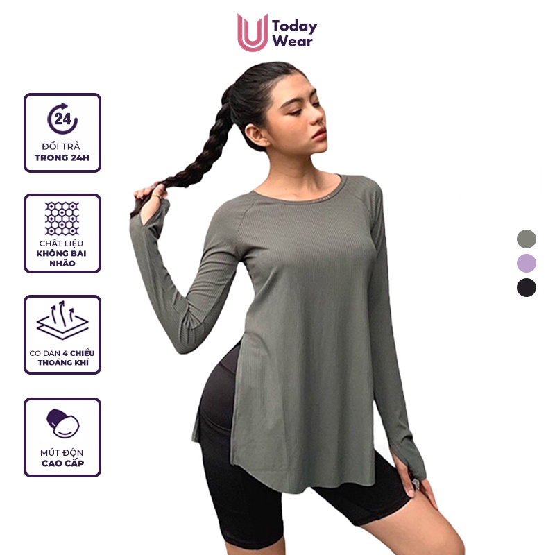 Áo thể thao gym yoga Split tee nữ Today U Wear