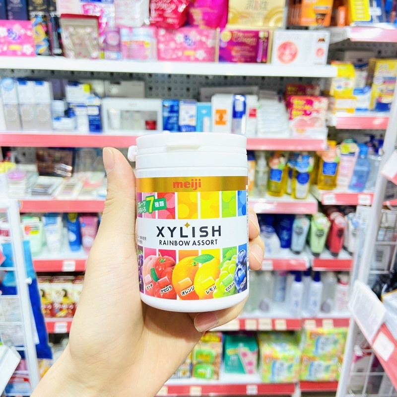 Kẹo cao su Meiji/ Lotte Xylish trái cây 7 vị Nhật Bản