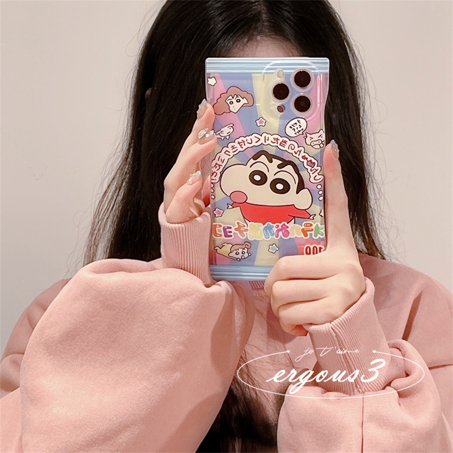 Ốp Điện Thoại Mềm Màu Kẹo Hình Cậu Bé Bút Chì Cho iPhone 14 13 12 11 Pro Max SE2020 X XR Xs Max 7 8 6 6s Plus