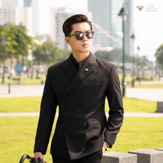 Bộ vest nam đen 4 khuy kiểu Nhật Trang, suits sartorial