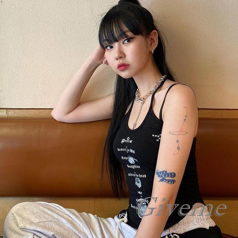 Áo Thun Không Tay In Chữ Givenme Thời Trang Mùa Hè Dành Cho Nữ