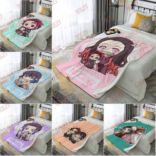 Chăn Điều Hòa Không Khí 4 Kích Cỡ Bằng Vải flannel In Hình anime demon slayer kamado tanjirou & kamado nezuko