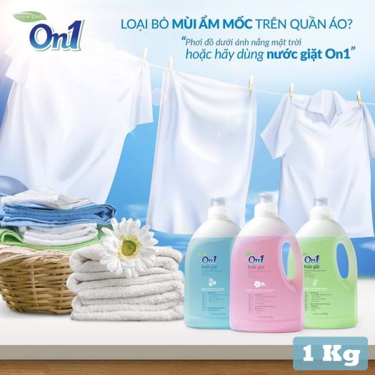 NƯỚC GIẶT ON1 2 TRONG 1 CHAI 1KG