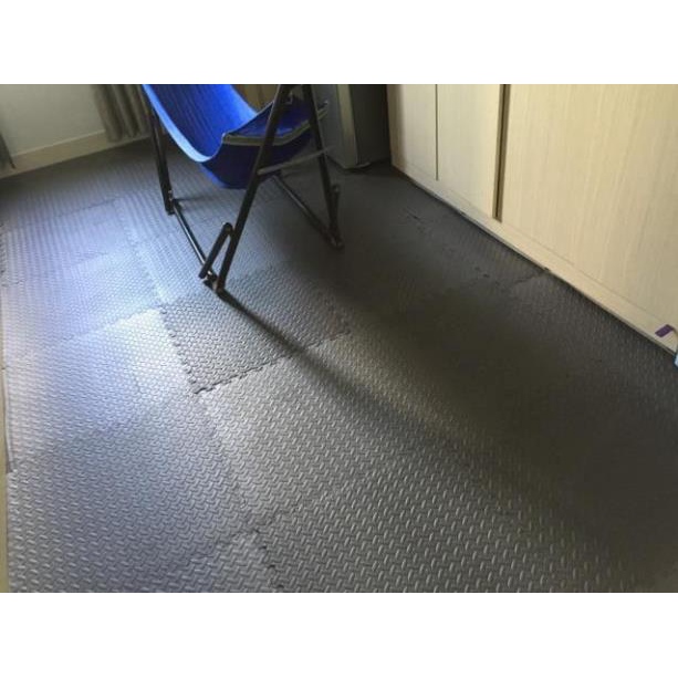Thảm xốp lót sàn đen xám vân khế đen 60×60×1cm nguyenluan