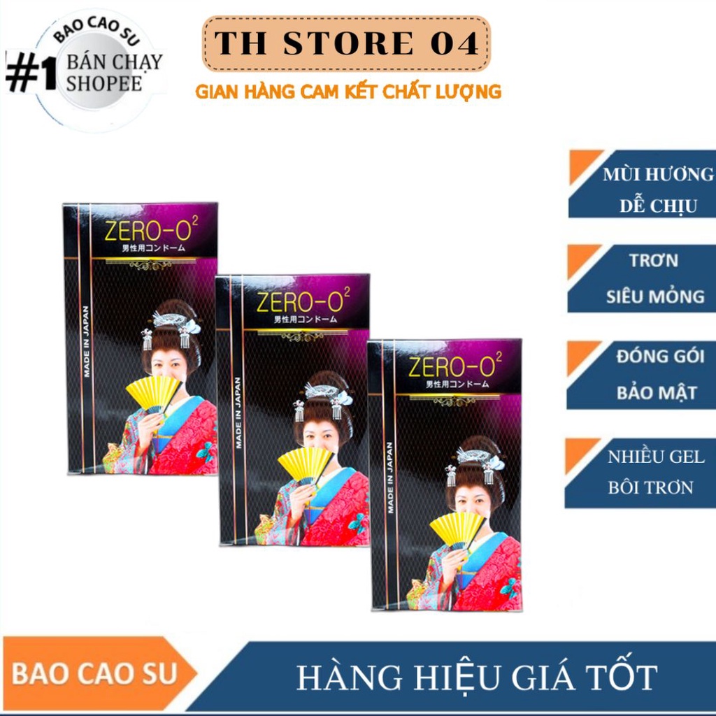 COMBO 3 Hộp Bao Cao Su ZERO O2 - Siêu Mỏng 002 - Chính Hãng Nhập Khẩu Nhật Bản - Siêu xịn.