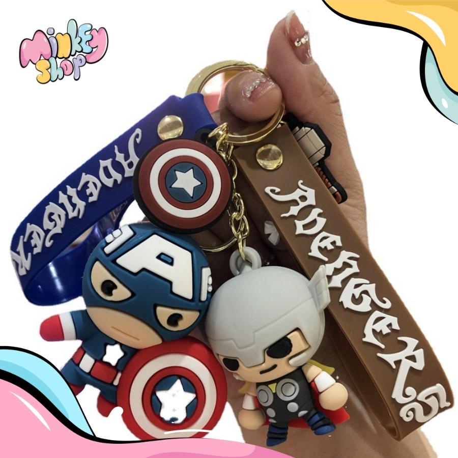 Móc Khoá Siêu Anh Hùng Marvel Dễ Thương Nhiều Mẫu Cute Phụ Kiện Túi Xách, balo, Oto, Cặp Xách 02MKSN -Minkey