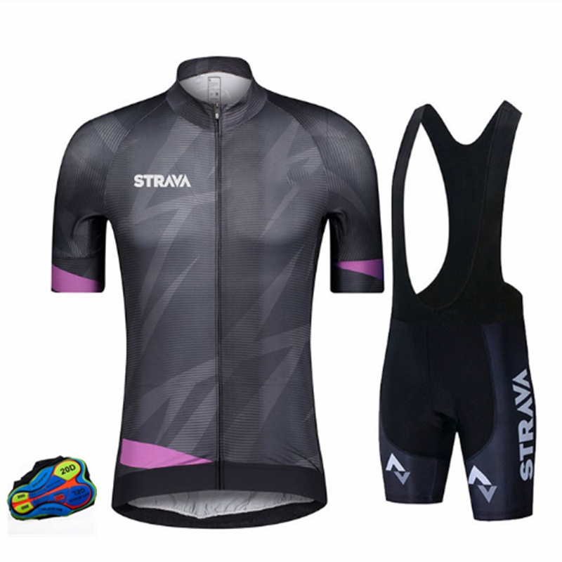 Bộ Quần Áo Đua Xe Đạp Jersey Strava Ciclismo Ngắn Maillot Roupa Ropa De Ciclismo Thời Trang Mùa Hè Cho Nam