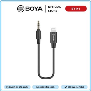 BOYA BY-K1 - Cáp chuyển đổi từ Male 3.5mm TRS sang Male Lightning