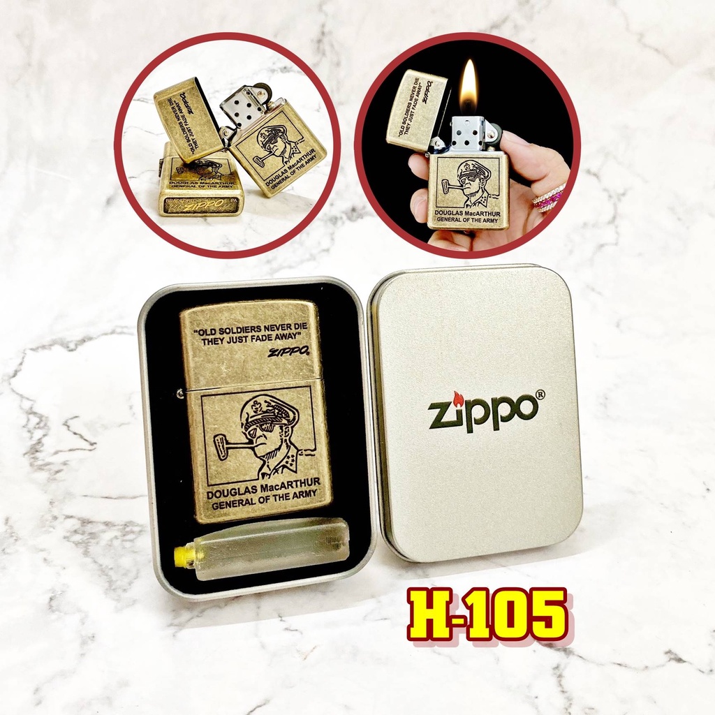 BÁN SỈ - 𝐇ỘT 𝐪𝐮𝐞̣𝐭 𝐁𝐚̣̂𝐭 𝐥𝐮̛̉𝐚 Vzipo vàng cổ hình đại tướng có mộc đáy H105 - PKBL