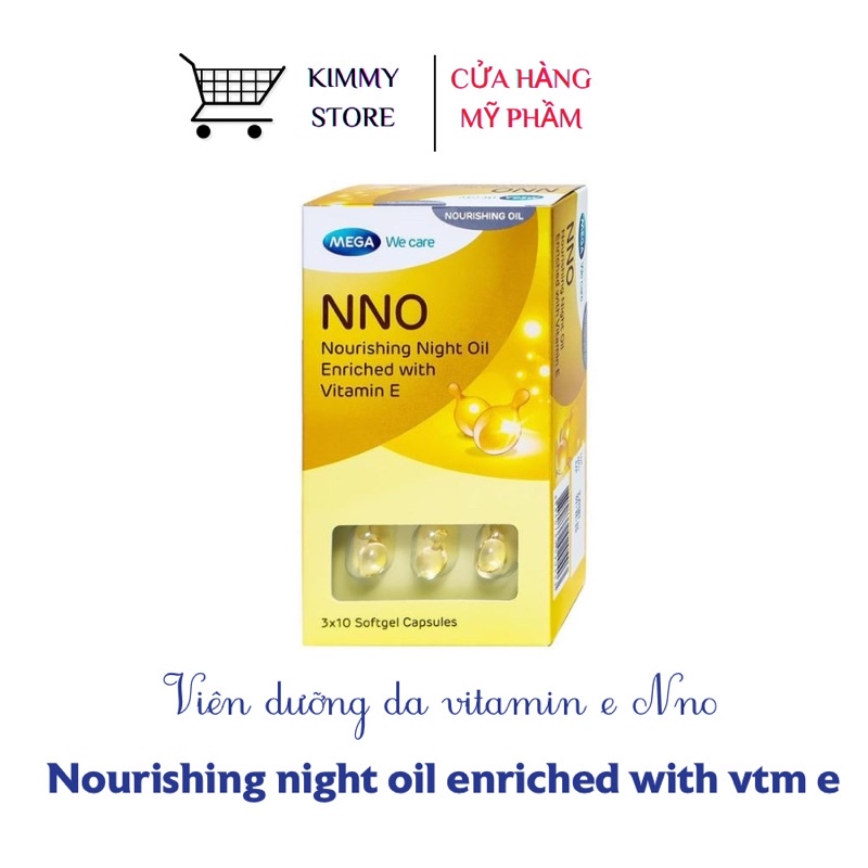 01 viên Dầu dưỡng da ban đêm NNO Nourishing Night Oil vitamin e mẫu mới