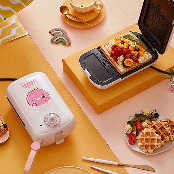 Máy làm bánh đa năng 2 in 1 Bear DBC-P05B1 2 khay nướng mặt chảo chống dính tay cầm cách nhiệt Tuli Store