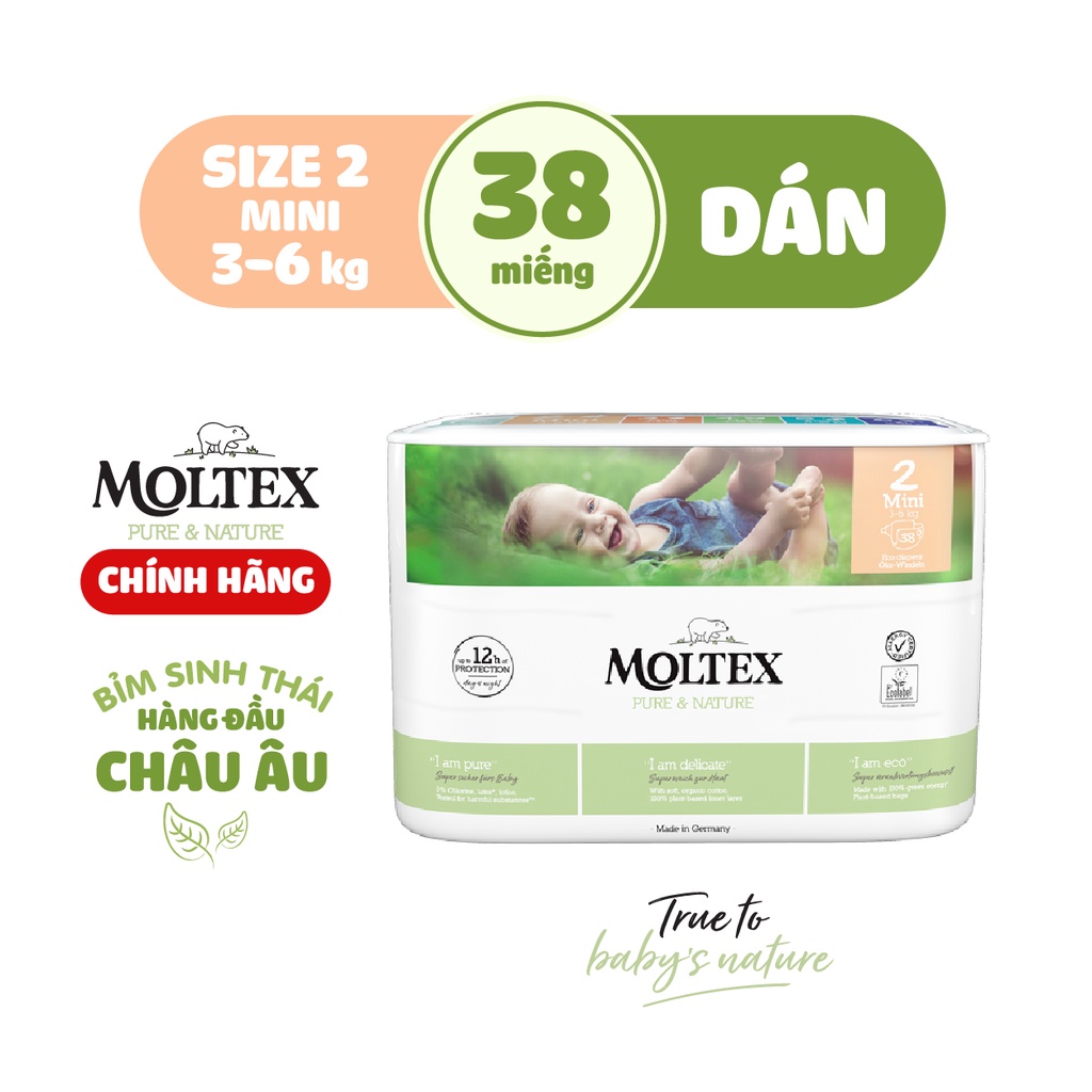 Bỉm dán Moltex Mini Size 3-6kg 38 miếng
