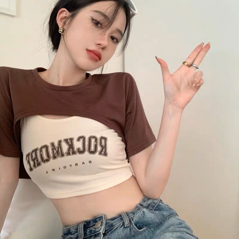 Áo Croptop Hai Món Ôm Đẹp Roc1