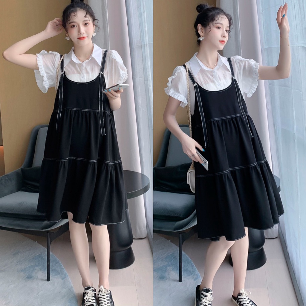 Đầm babydoll  phù hợp mọi phom người, đầm bigsize bầu bì bon chen thoải mái