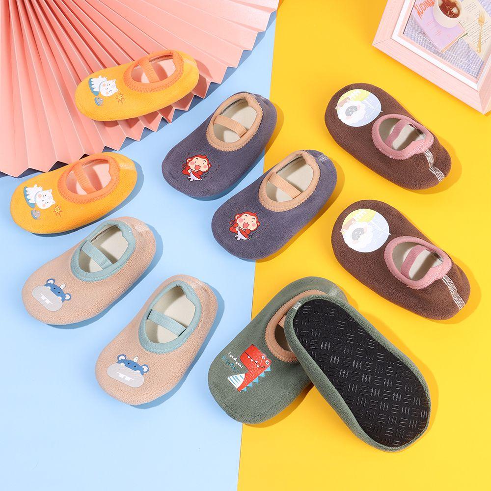 Vớ Cotton Chống Trượt Thoáng Khí Giữ Ấm In Họa Tiết Hoạt Hình Cho Bé Trai Và Gái