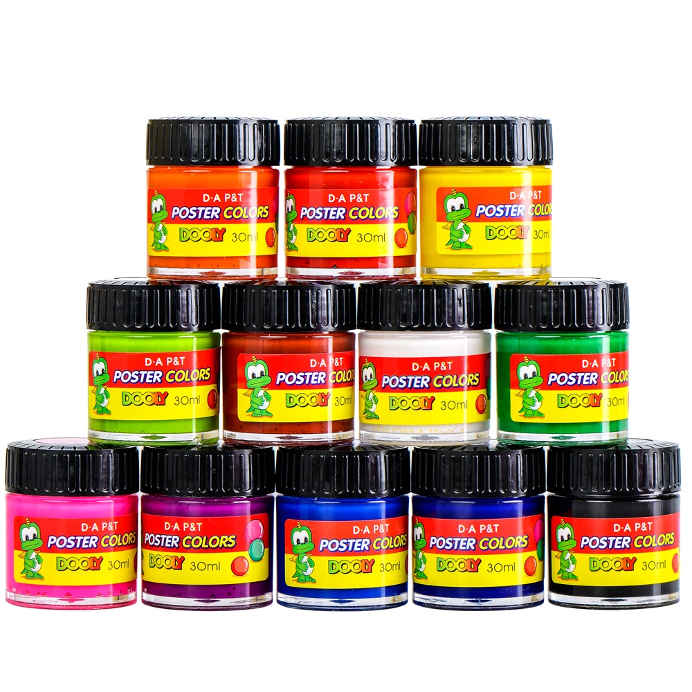 Màu poster, màu bột Dooly DongA 12 màu - 10ml/ 30ml