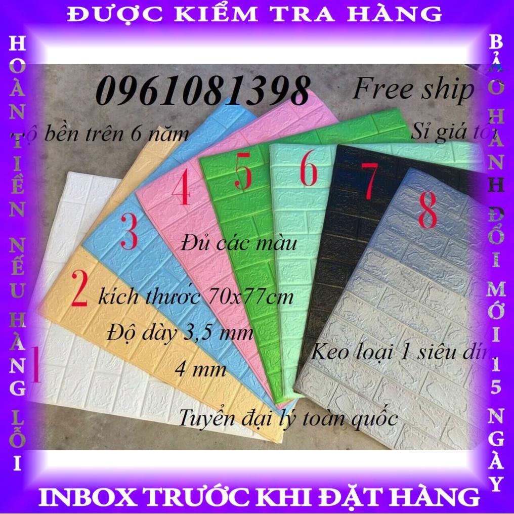 MIẾNG XỐP DÁN TƯỜNG 3D LOẠI 3.5MM và 4mm KHỔ 70X77 CÁCH ÂM CÁCH NHIỆT CHỐNG ẨM nguyenluan