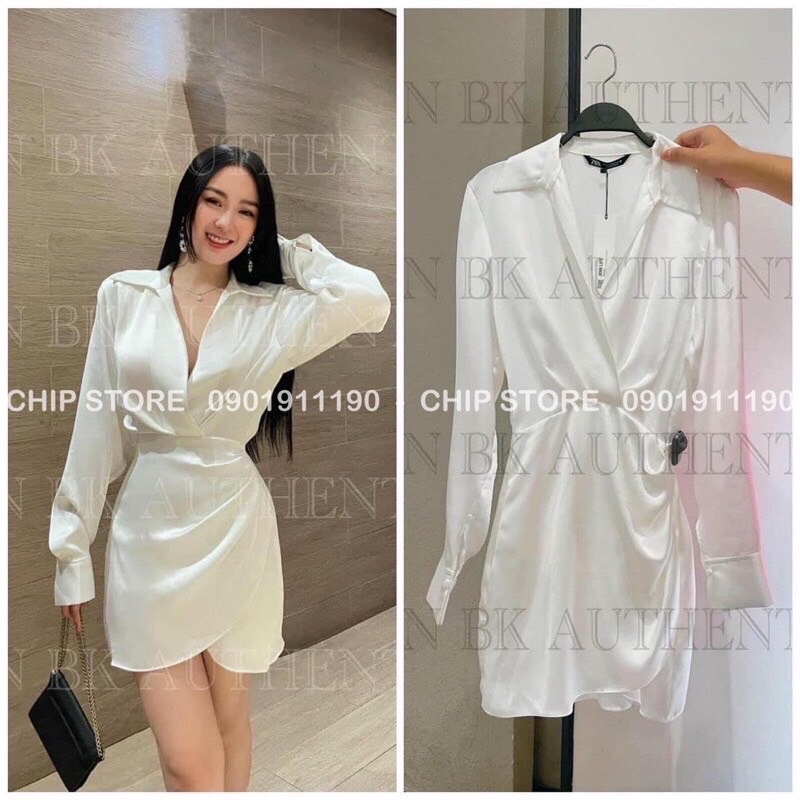 VÁY PHA LỤA RŨ SEXY ZARA XUẤT DƯ XỊN SANG CHẢNH (ảnh thật)