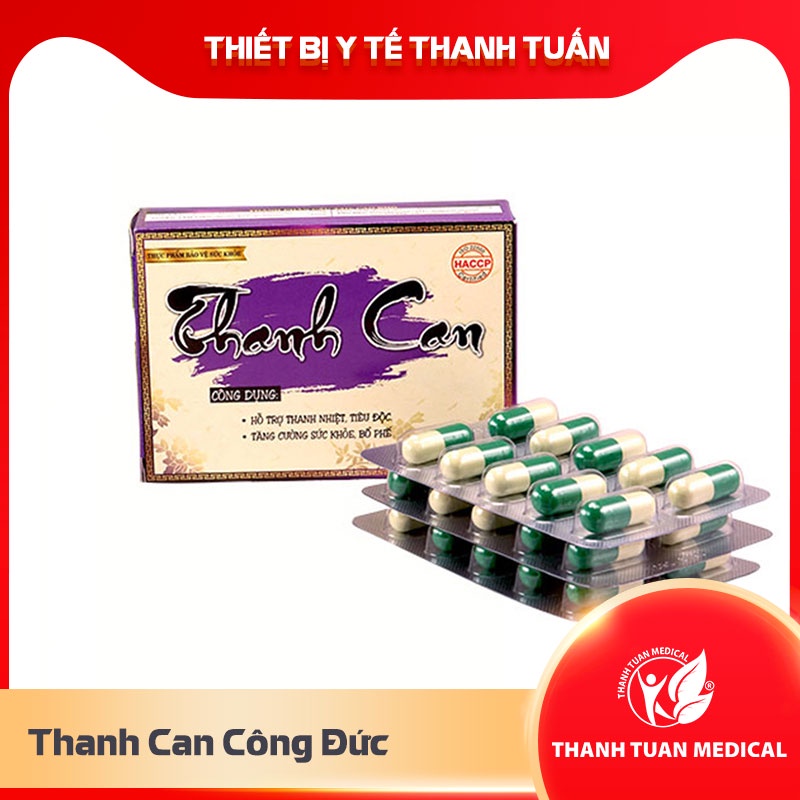 Viên uống hỗ trợ giảm viêm họng Thanh Can Công Đức