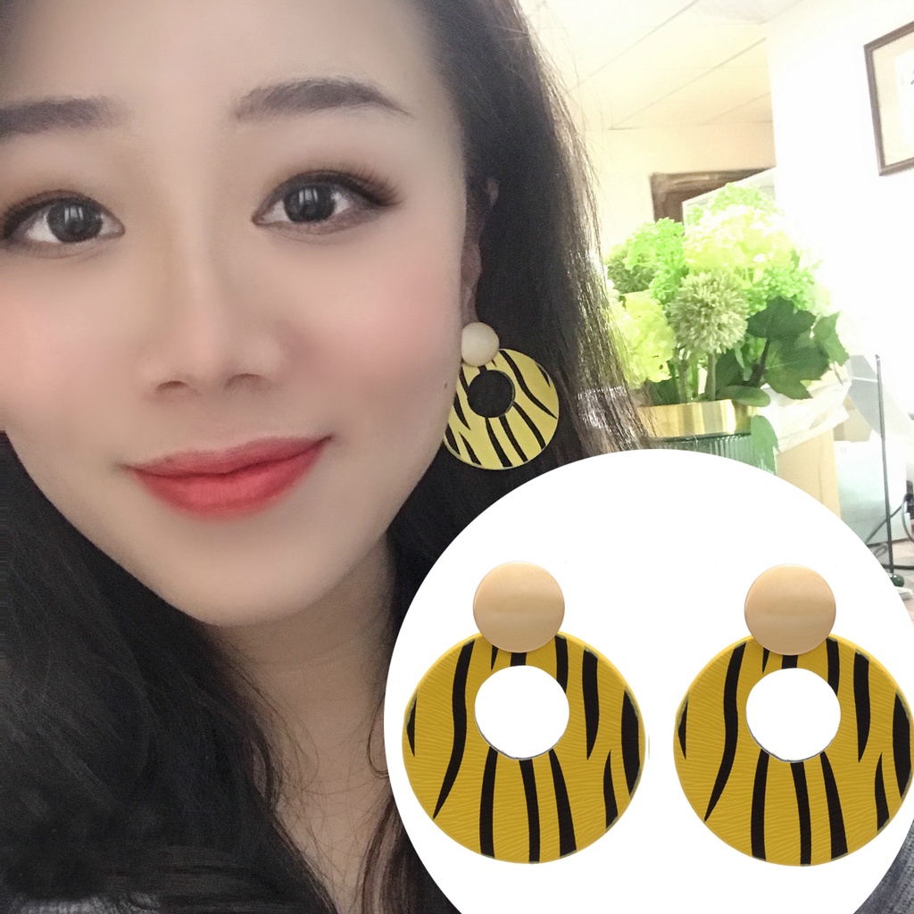 Đôi bông tai SP531 chất liệu acrylic kiểu dáng hình học xinh xắn cho nữ