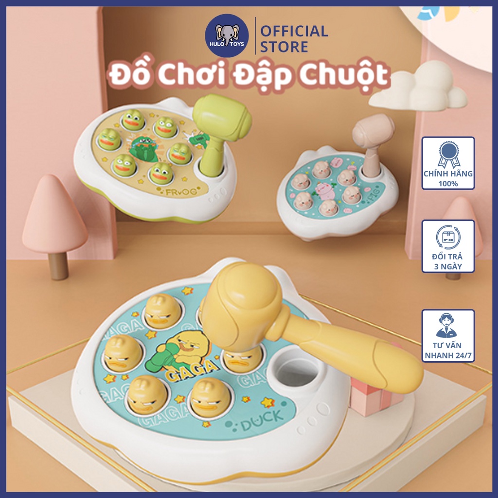 Đồ Chơi Bộ Đập Chuột Hulo Toys Cho Bé Tặng Kèm 2 Búa - Đồ Chơi Trẻ Em, Giải Trí, Cho Bé Từ 15 Tháng Tuổi