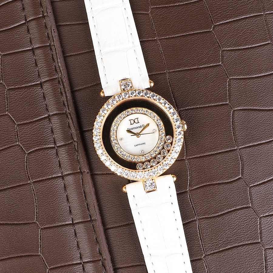 Đồng hồ nữ Diamond D DM36285IG-W Size mặt 32 mm