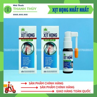 Dung dịch xịt họng nhất nhất hỗ trợ giảm ho, khản tiếng chai 20ml