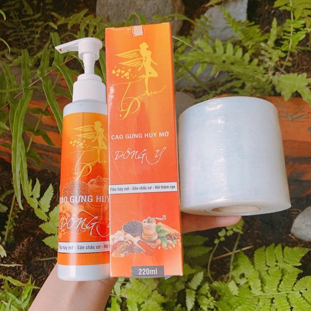 Cao Gừng Tan Mỡ Săn Chắc Cơ Cao Hủy Mỡ Đông Y Làm Mờ Thâm Mụn 220ml Tặng Kèm Nilon Ủ Nóng