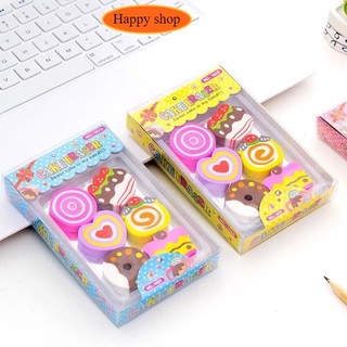 Tẩy chì hình kẹo mút. Tẩy bút chì hình kẹo Happy Shop