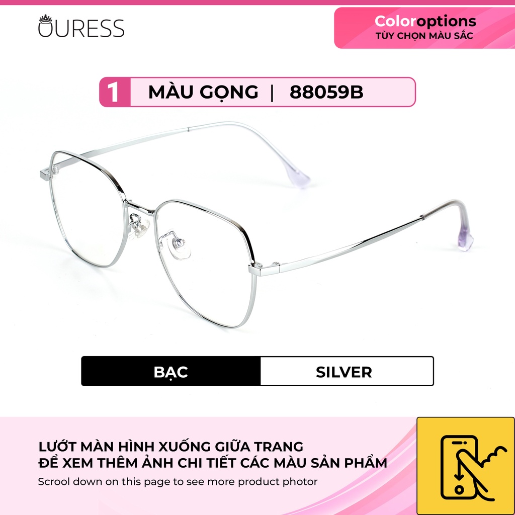 Gọng kính Vuông Titanium Ouress 88059B Bền Đẹp Dễ Thương Trendy