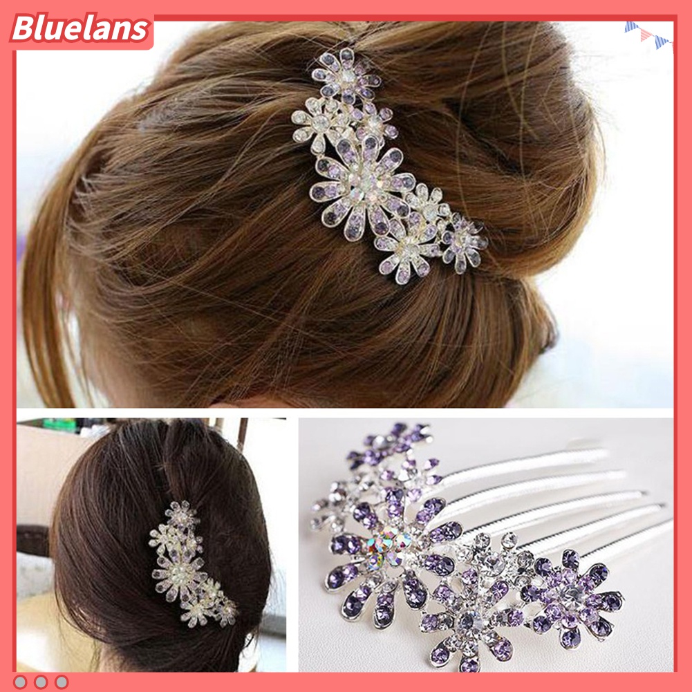 Lược Cài Tóc Hình Hoa Đính Đá Thời Trang 48h Cho Cô Dâu