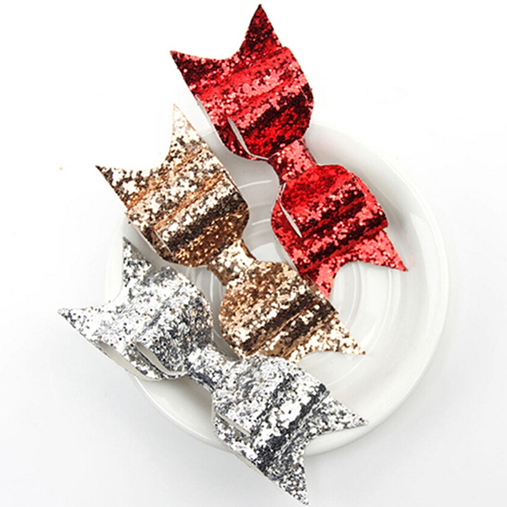 Kẹp tóc nơ lấp lánh xinh xắn cho bé gái