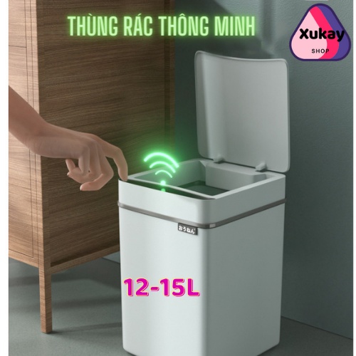 Thùng Rác cảm ứng thông Minh chính hãng cảm biếnTự Động Đóng Mở Nắp Tiện Lợi An Toàn Đảm Bảo Vệ Sinh