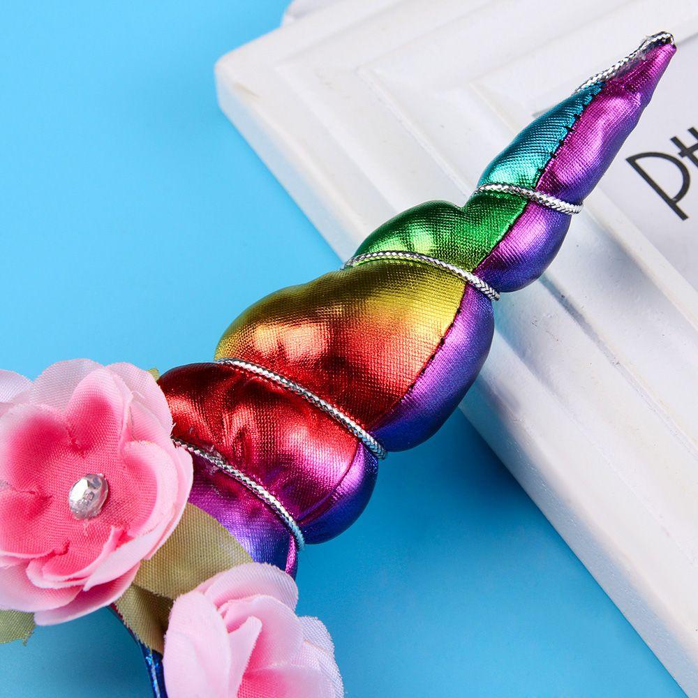 BSUNS Băng Đô Cài Tóc Hình Sừng Kỳ Lân Màu Cầu Vồng Xinh Xắn