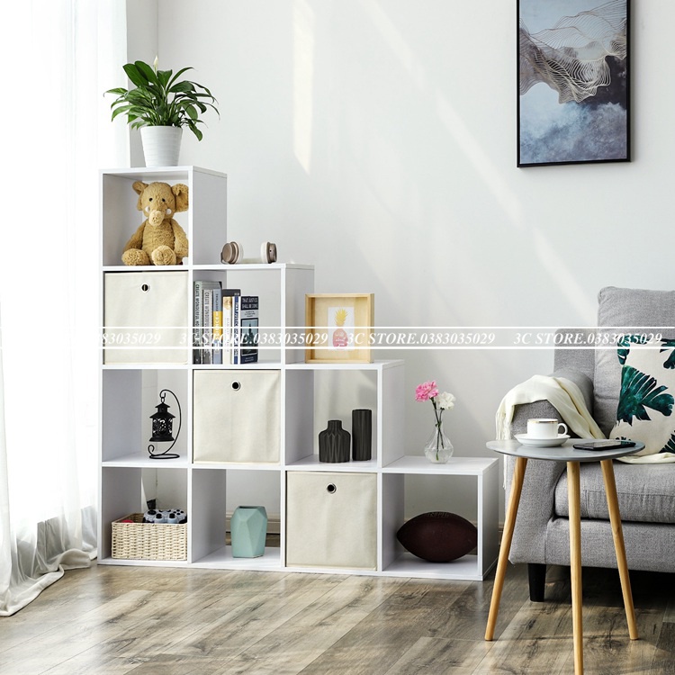 🆓🚛 Kệ Sách Gỗ - Kệ Đa Năng Tổ Ong Nhiều Tầng Lắp Ghép Cực Tiện Ích