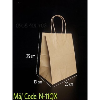 50 túi giấy kraft có quai xách