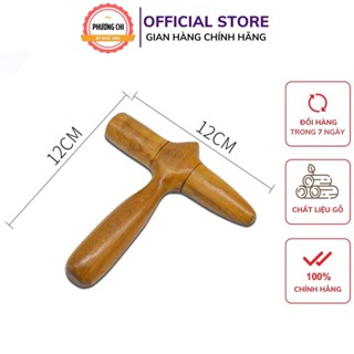 Dụng cụ day ấn huyệt chữ thập bằng gỗ thơm