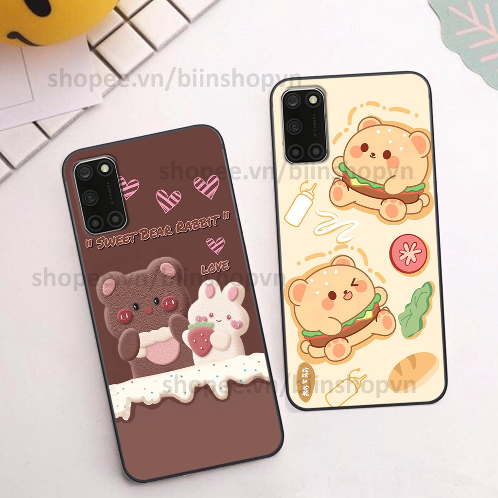 Ốp Oppo A52 / A92 in hình gấu chocolate kẹo ngọt siêu đẹp siêu xinh