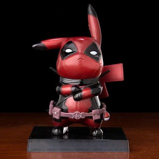 Mô hình Pikachu x Deadpool dễ thương trang trí bàn làm việc, quà tặng