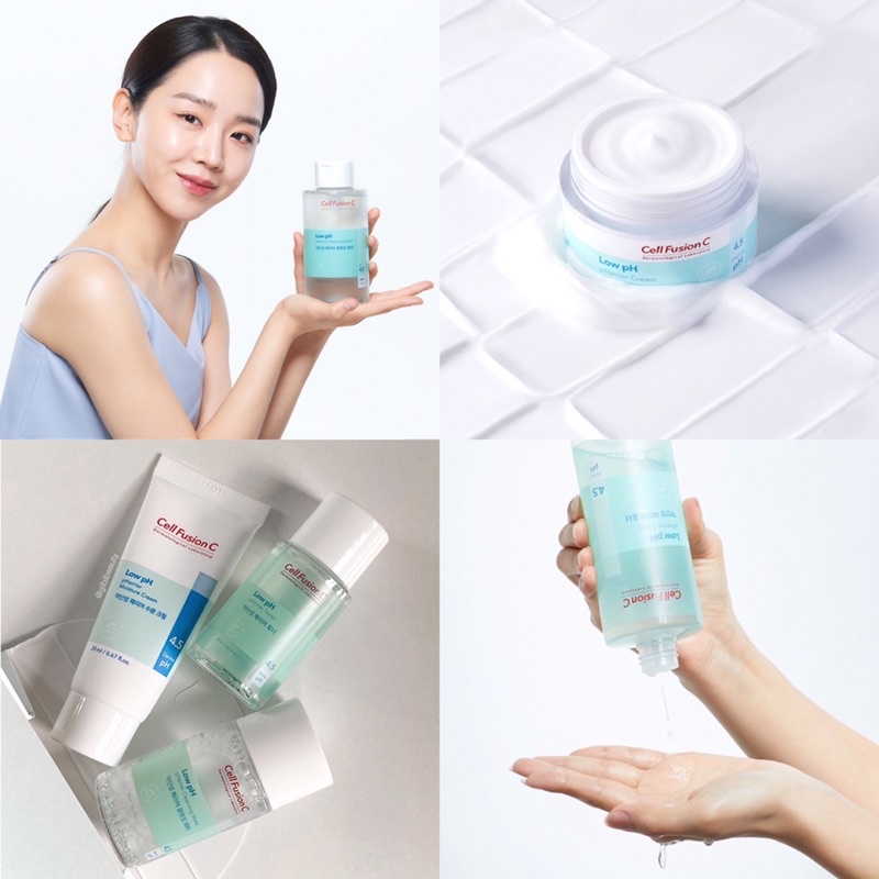 Bộ Dưỡng Da Kem Dưỡng, Tẩy Trang, Nước Hoa Hồng Cell Fusion C Low Ph Cream / Toner/ Cleansing Water Mini