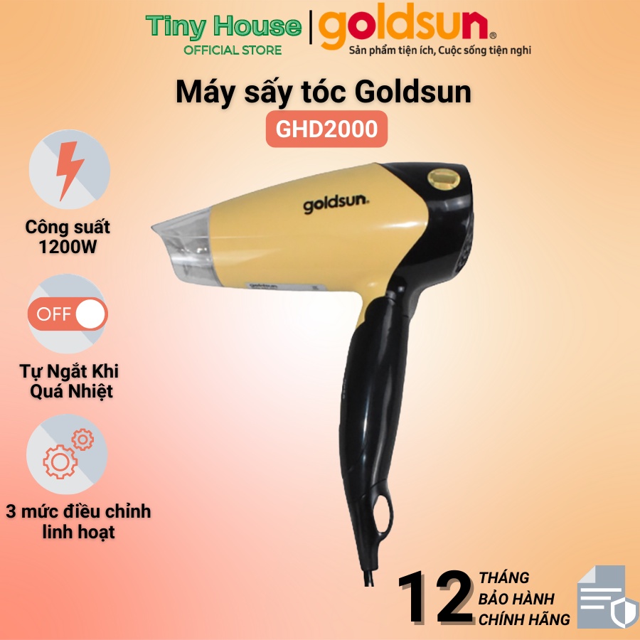 Máy Sấy Tóc Goldsun GHD 2000 CÔNG SUẤT LỚN 1200W, bảo hành 12 tháng