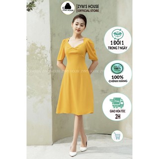 Váy xoè cổ vuông xoắn ngực Zym's House - LT244
