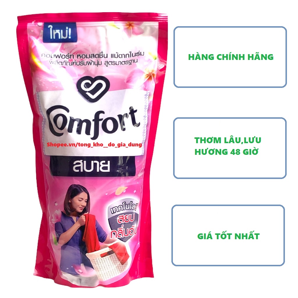 1 Túi Nước Xả Vải Comfort 580ml Hồng - Nhập Khẩu Chính Hãng Thái Lan