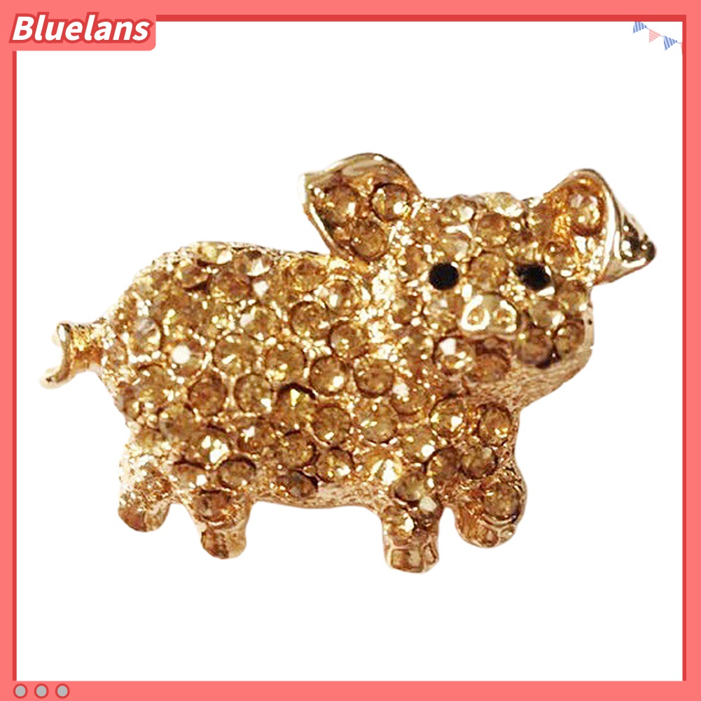 Ghim Cài Áo Hình Chú Heo Đính Đá 48h Thời Trang Cho Nữ