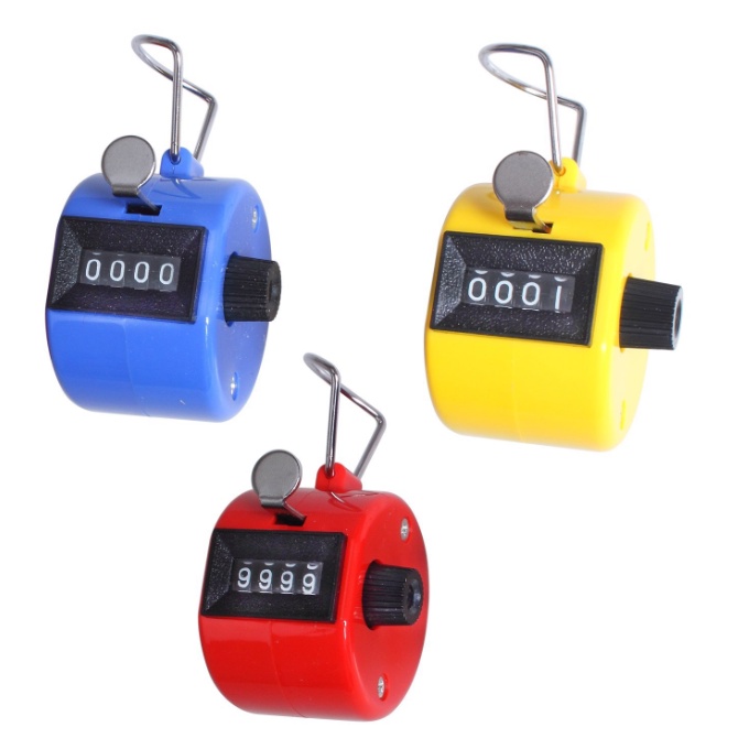 MÁY BẤM SỐ CƠ HỌC CÂM TAY ĐẾM SỐ LƯỢNG LOẠI MÀU SẮC