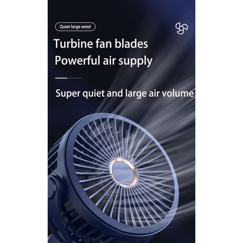 Quạt Sạc Mini - Quạt Kẹp Kho Báu GF07, Pin Siêu Bền 2 Ngày Cấp 4 -Focus