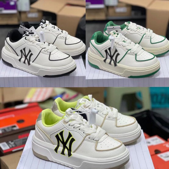 Giày sneaker MLB Chunky Liner NY New York Yankees Màu Xanh, Đen, La Cổ Thấp Cực Kỳ chất cho nam nữ dễ phối đồ