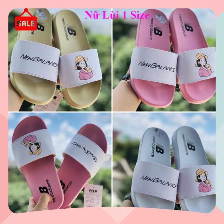 Dép NB ❤️FREESHIP + Hộp❤️ quai ngang nữ cô chàng trai gái xin xắn, unisex thể thao hottrent